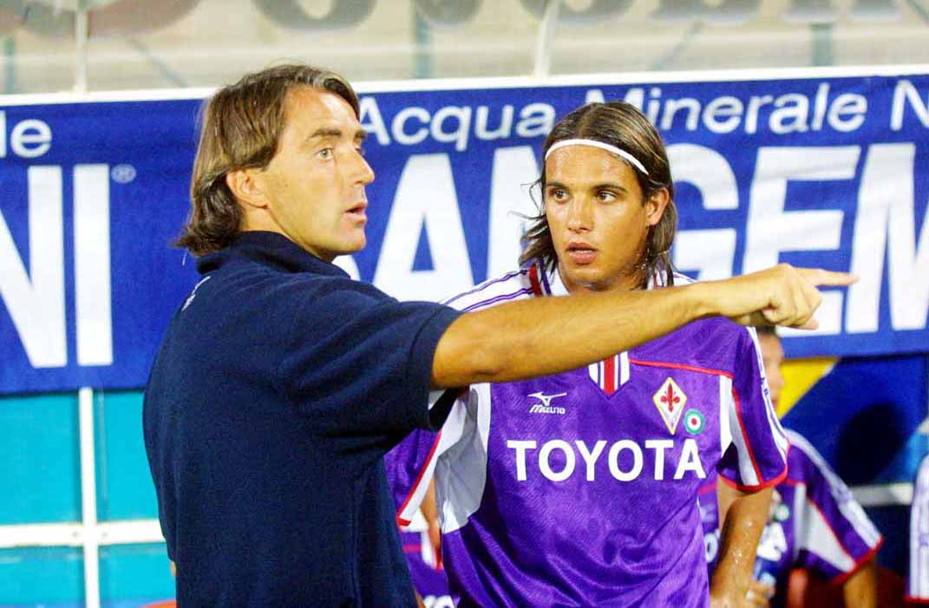 Mancini con Nuno Gomes (Aldo Liverani)